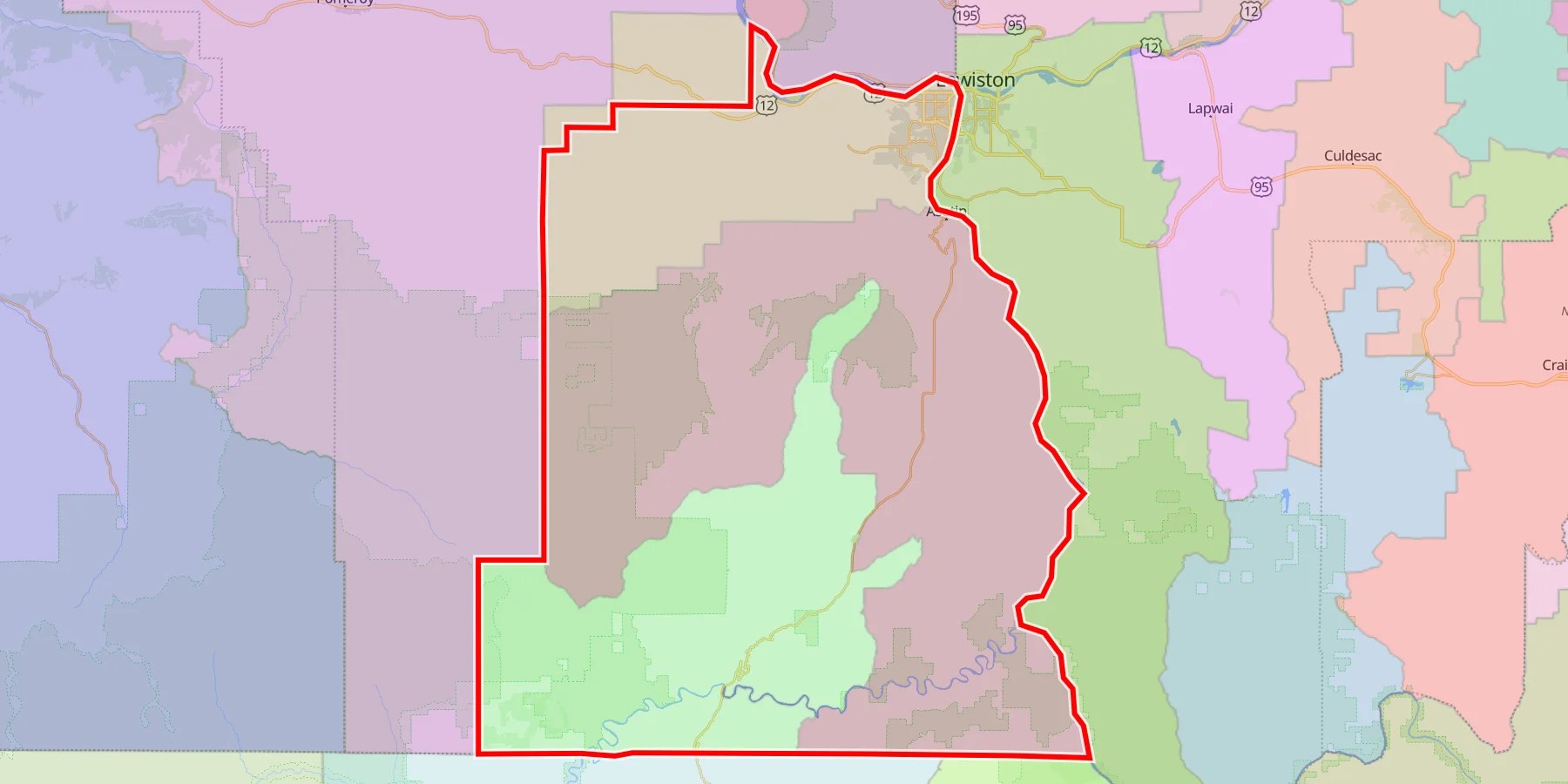 Asotin County WA Zip Code Map 4 Zip Codes US Map Guide Washington Asotin County Zip Codes.webp