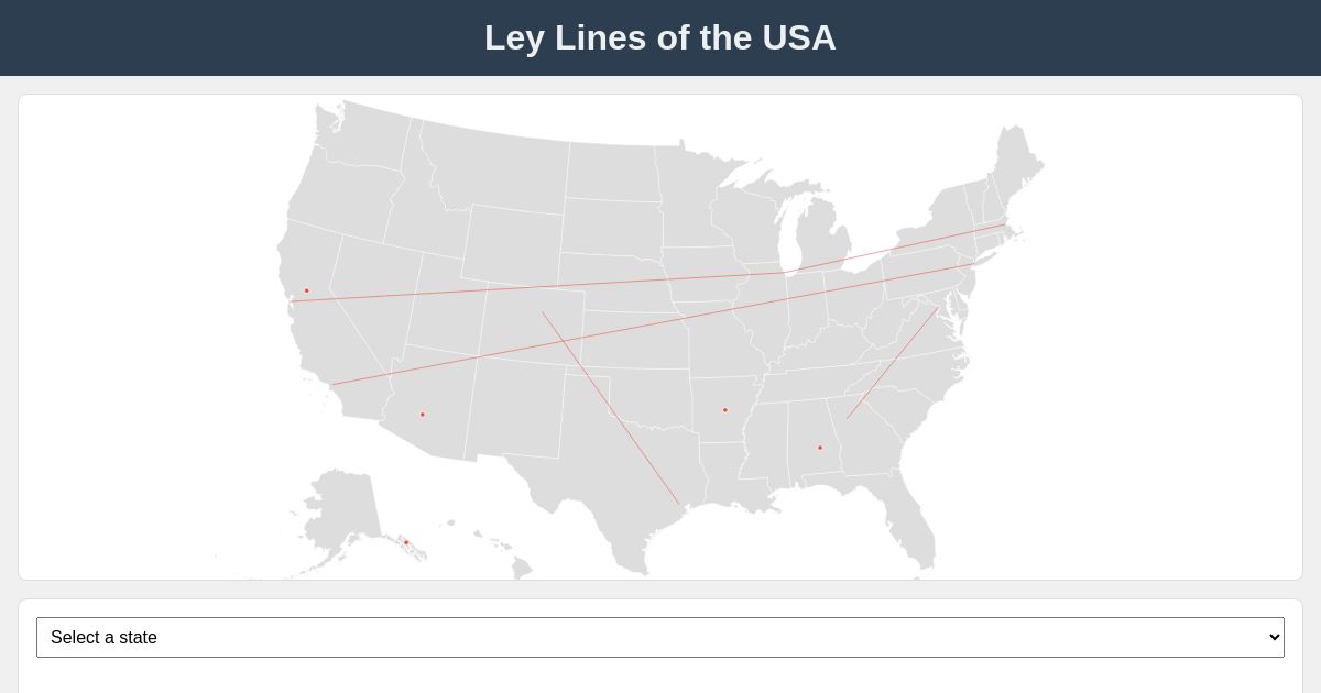Ley Lines Of The USA Interactive Explorer 1200 
