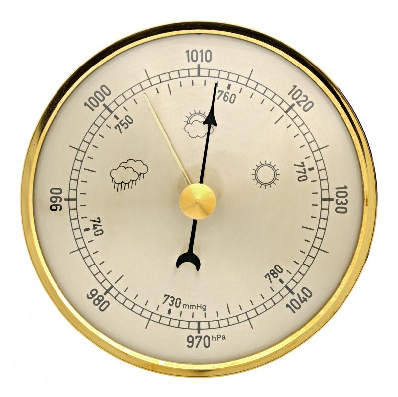 A mercury barometer balances the weight of mercury in a glass tube against the atmospheric pressure above a reservoir of mercury at its base to provide a measurement of atmospheric pressure. What is a Barometer? (with pictures)