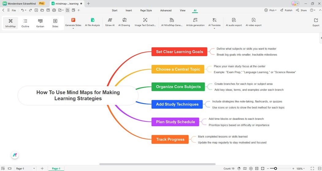 Using Mind Maps For Making Learning Strategies EdrawMind Adding Branches 