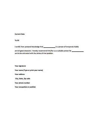 Character Reference Template Download Create Edit Fill And Print Wondershare Pdfelement