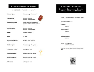 Funeral Program Template Free Download Fill Create And Print Wondershare Pdfelement