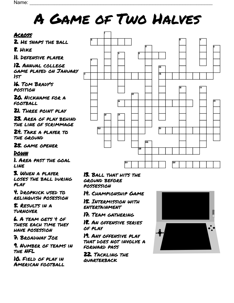 Tennis Shoes Crossword Wordmint 10 x 10 Classic.