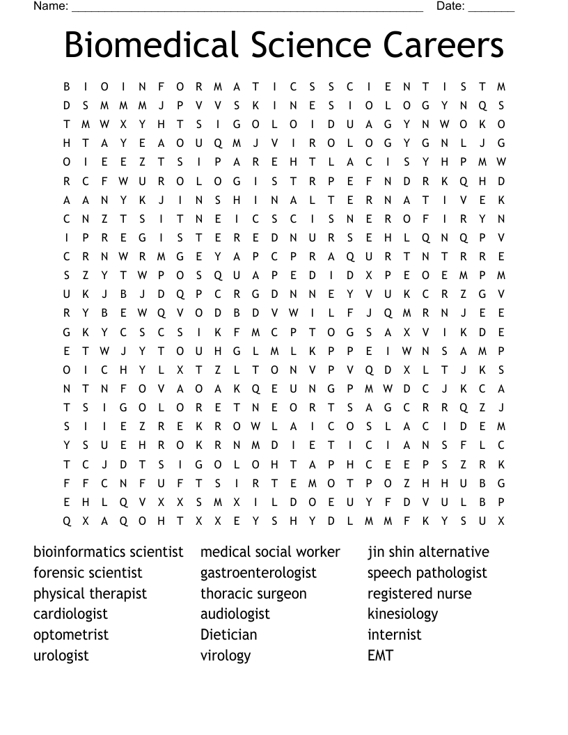 Medical Professions Word Search Wordmint Share them with others and work together at the same time.