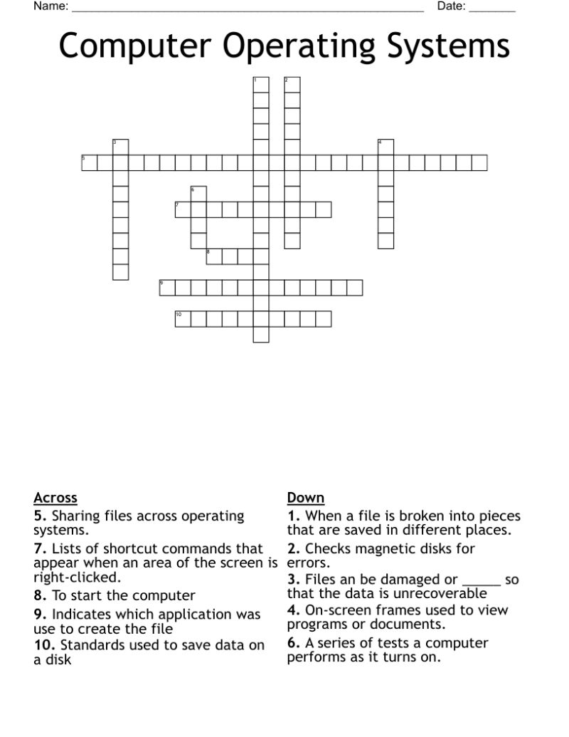Operating System Crossword Puzzle - Elegant Desktop Sunset Photos | Free Download