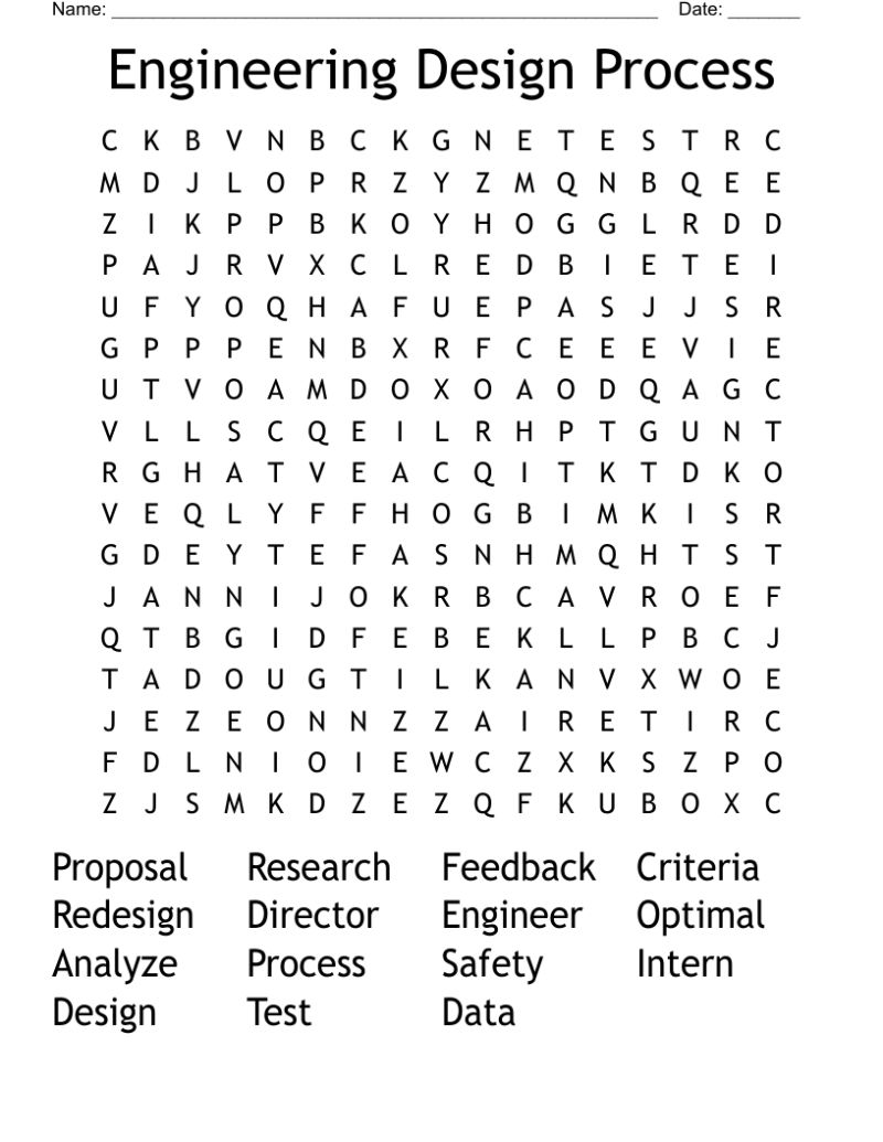 Engineering Design Process Crossword Puzzle - Abstract Patterns - Perfect HD Collection