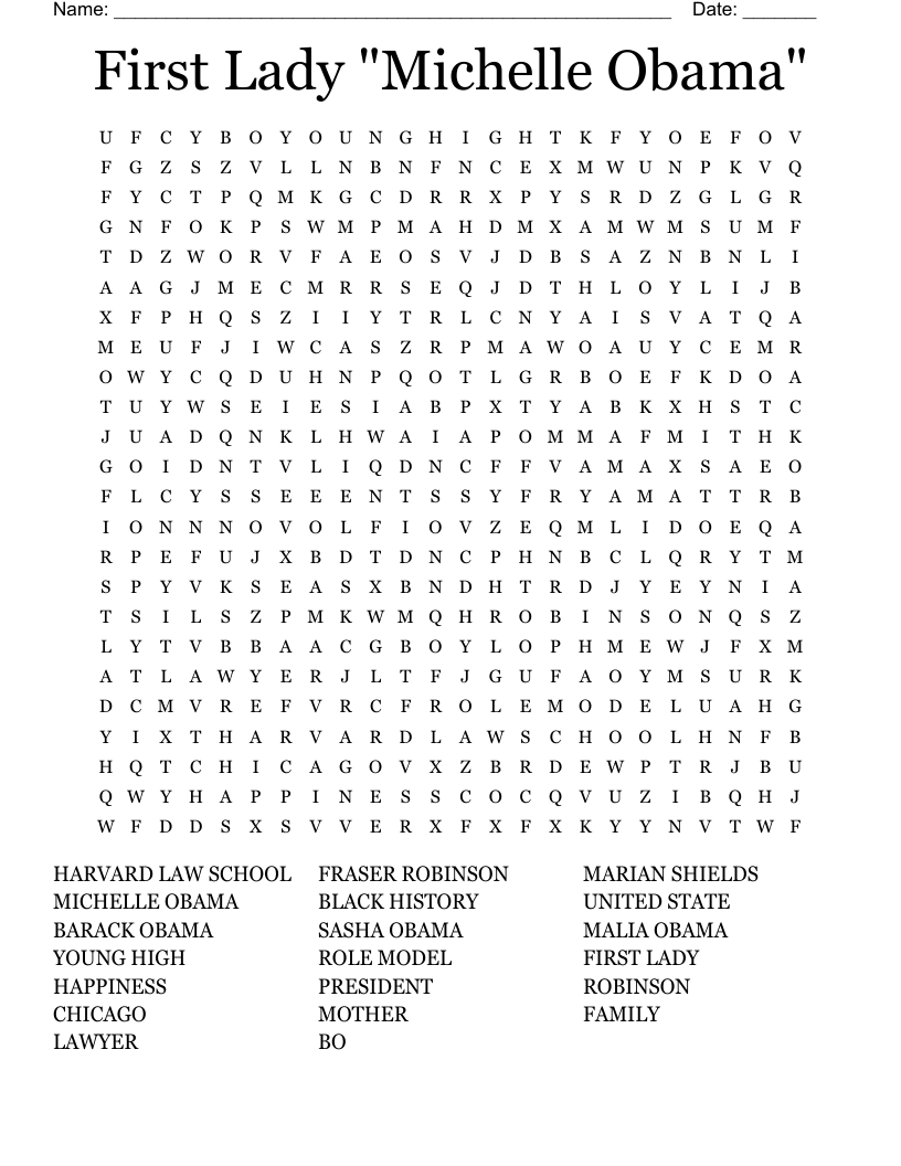 Michelle Obama Crossword Wordmint Look no further because we have decided to.