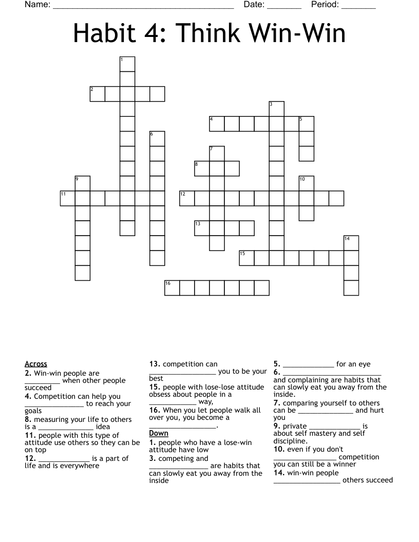 Monopoly is a big annual tradition in grocery stores under the albertsons companies banner. 7 Habits Crossword Wordmint