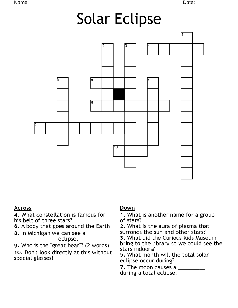 Constellations crossword