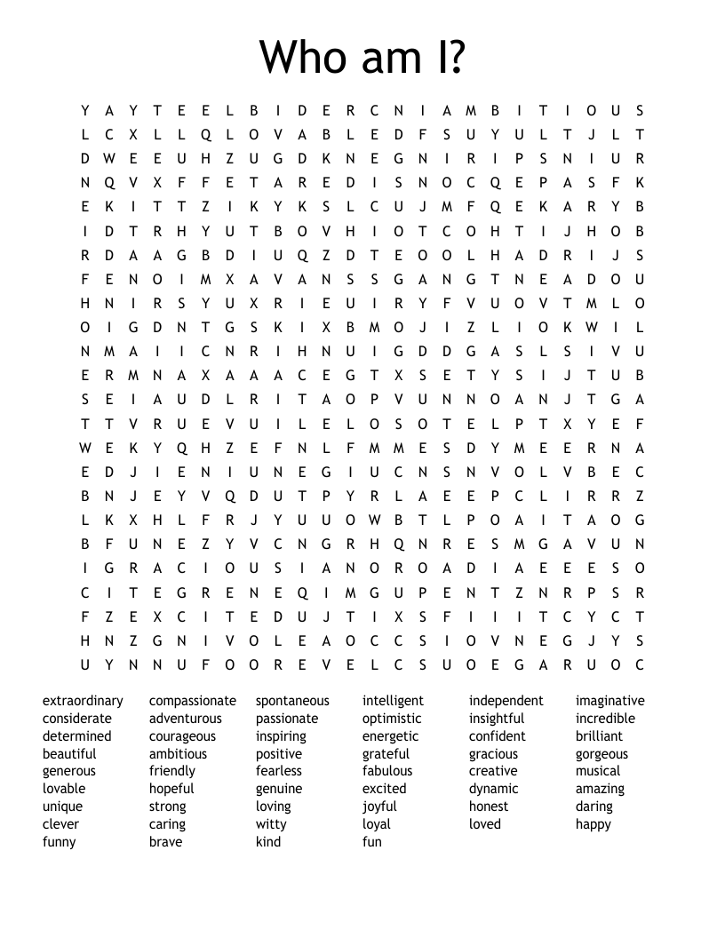 words of self empowerment word search wordmint
