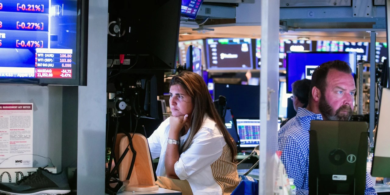 Stocks finish lower after weak consumer-confidence reading