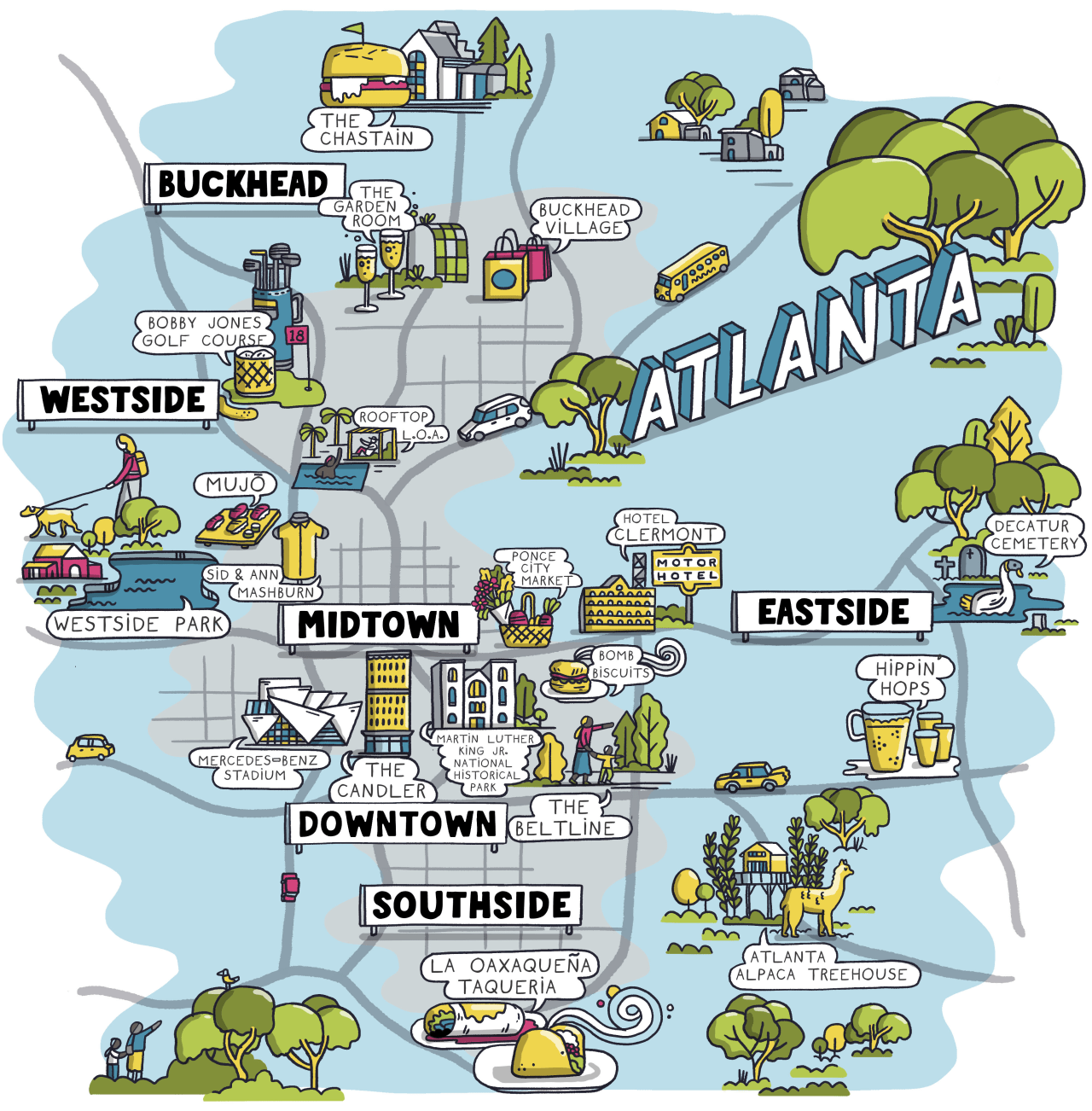 Atlanta Attractions Map Insiderpuj Com Im 625304.