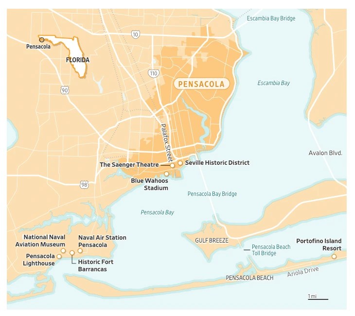 Map Of Pensacola Florida Pensacola Florida Map Stock Photos Free Im 927725