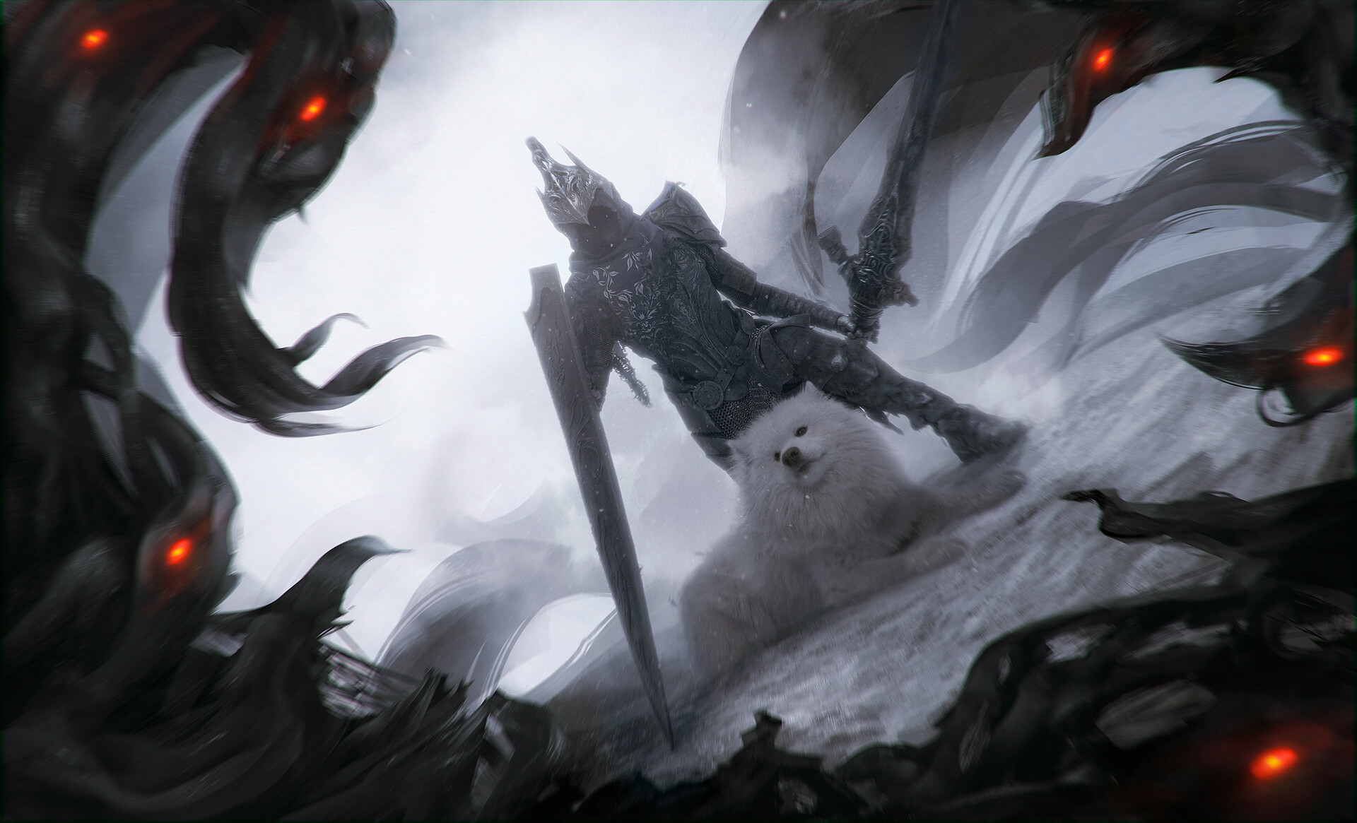 A community dedicated to dark souls i, game released for pc, playstation 3 and 4, xbox 360/one, and switch (remastered). Artorias Dark Souls Hd Wallpaper Background Image 1920x1165