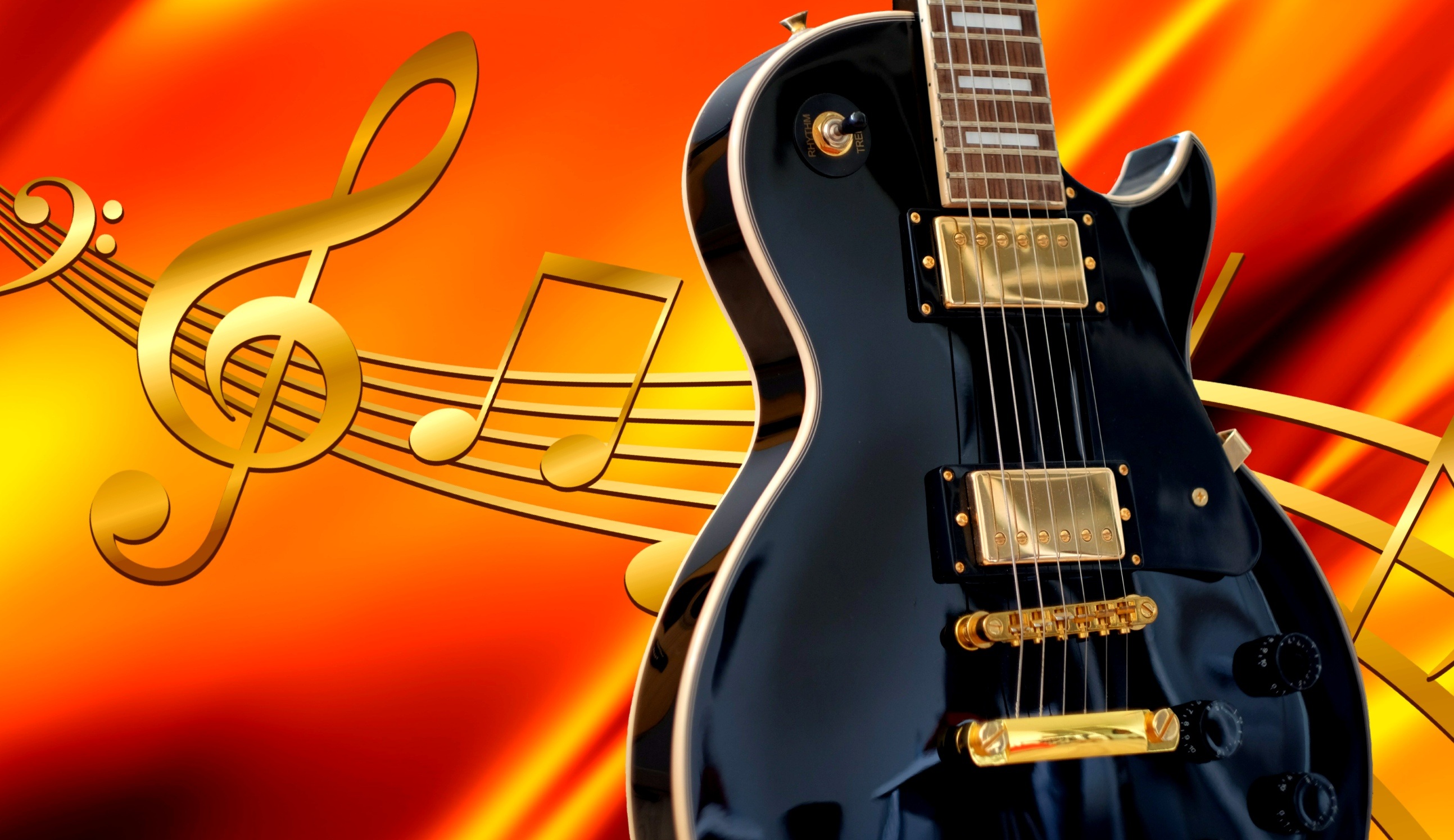 Ottieni immagini Artistic Music Notes And Guitar Wallpaper Hd Wallpaper Sfondo il piu cool da parte di