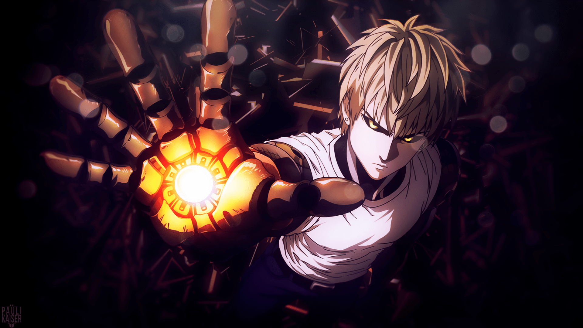 Picture a pleasant room with some pleasant furniture in it and nothing else. 151 Genos (One-Punch Man) HD Wallpapers | Background Images - Wallpaper Abyss - Page 5