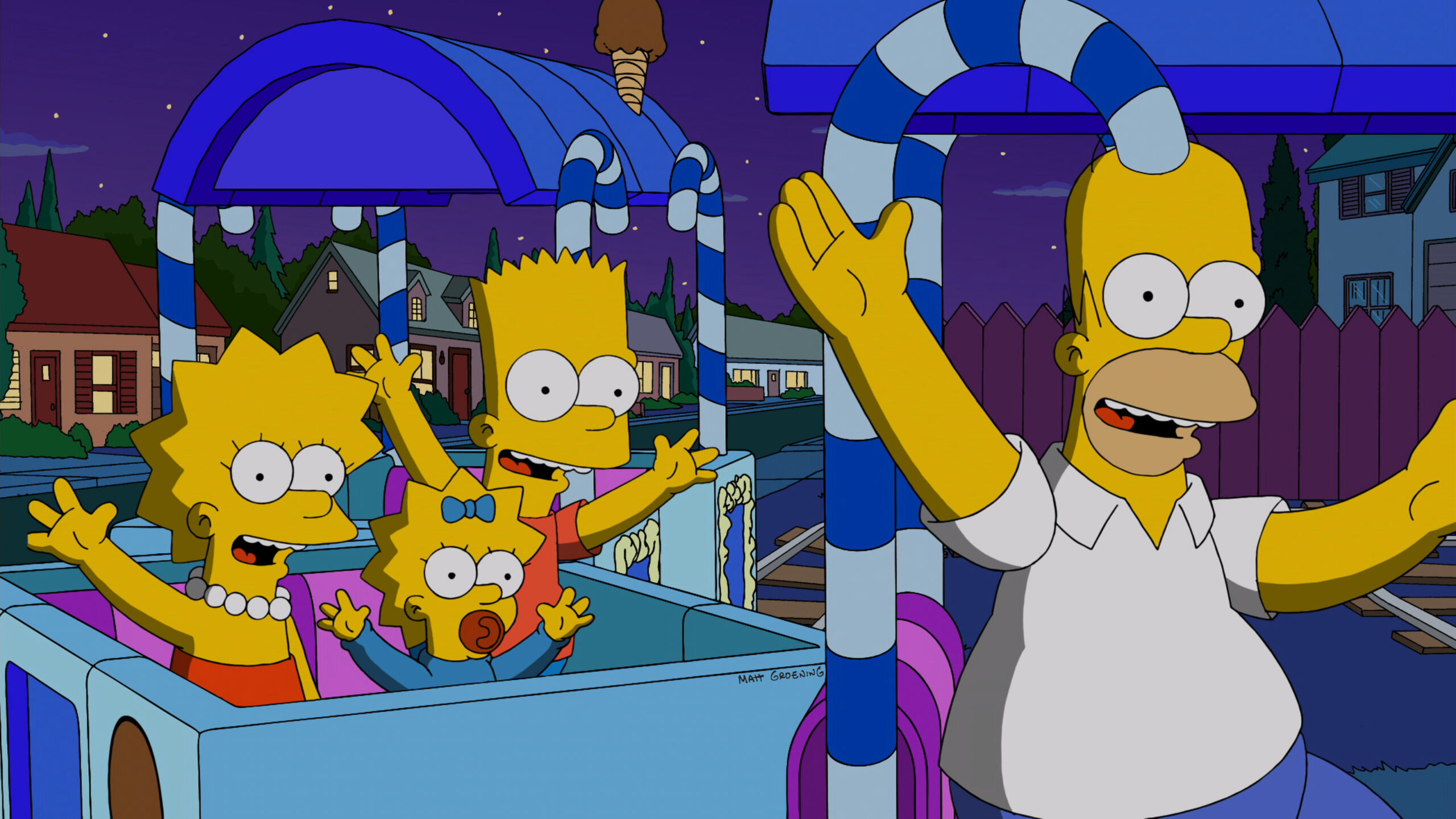 Homer and Simpson Kids HD Wallpaper - The Simpsons Family Fun