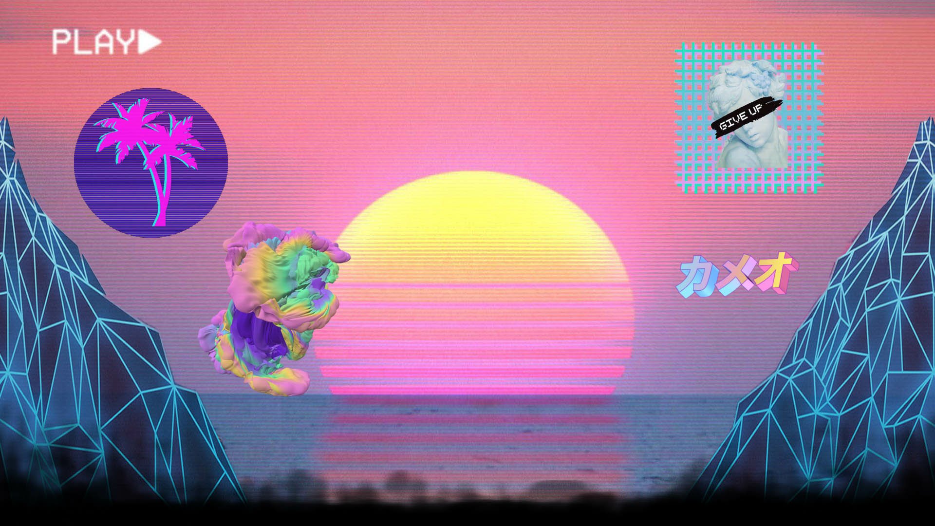 Artistic vaporwave hd wallpaper
