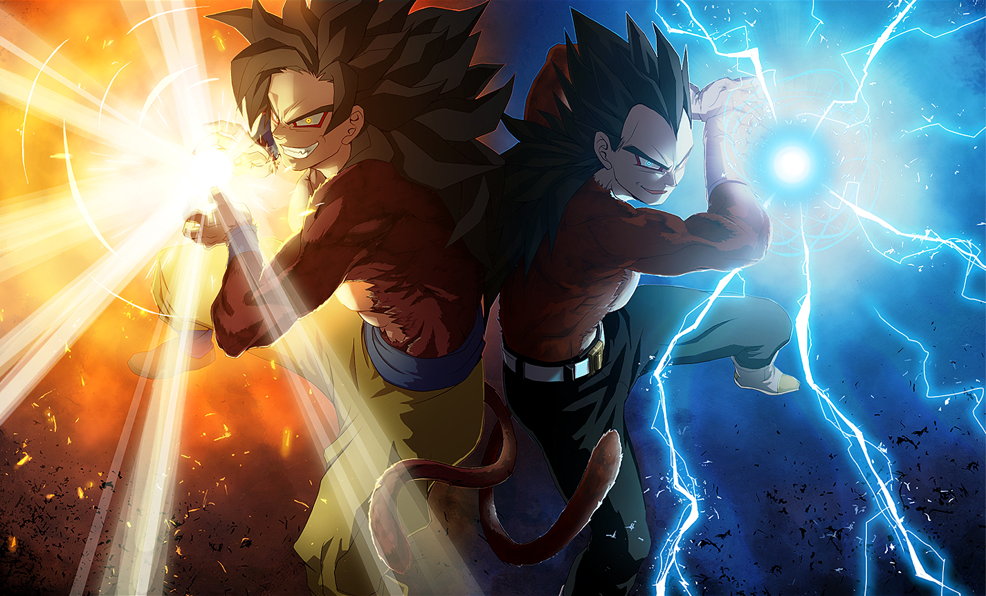 Goku And Vegeta Ssj4 Fond D Ecran Hd Arriere Plan 1920x1160 Id 593473 Wallpaper Abyss