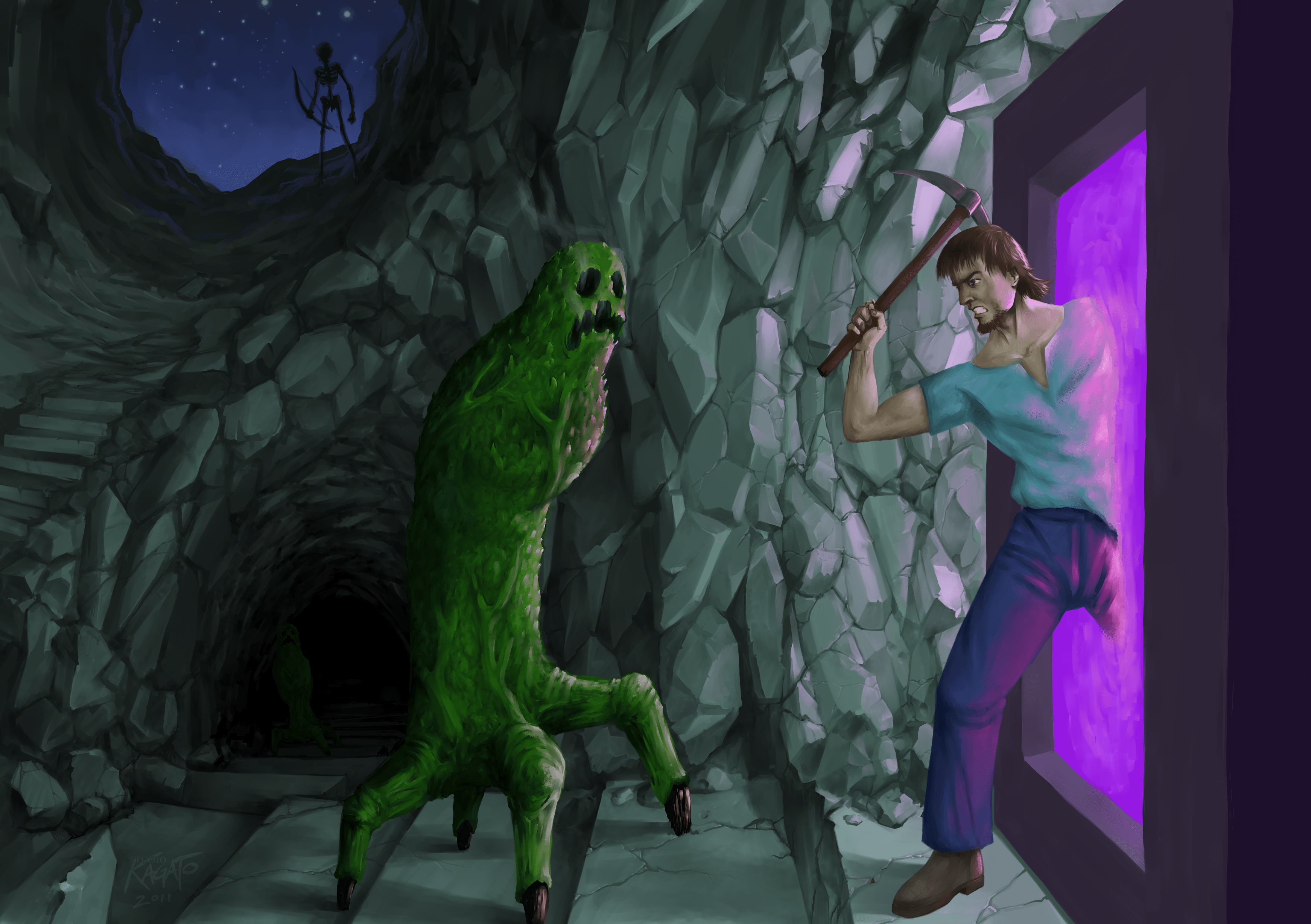 Fighting A Scary Re Imagined Creeper Fondo De Pantalla Hd Fondo De Escritorio 3484x2456 Id 1014613 Wallpaper Abyss