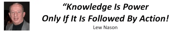 Lew Nason - Knowledge Is Power Only If It Is Followed By Action! 5 Key Insurance Sales Skills For Success Selling Insurance!