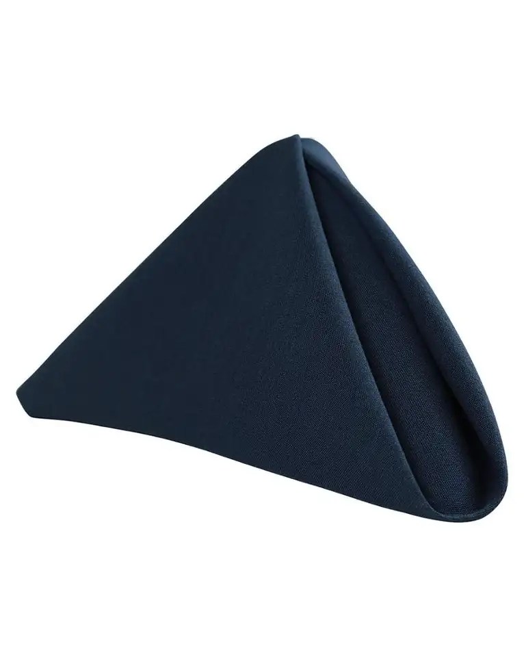 Serviettes Biodégradables 33 X 33 Cm - Lot De 50, Couleur Bleu Marine - Double Point, épaisse Et Résistante - 2