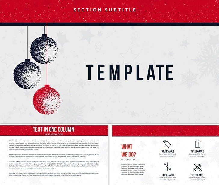 Christmas holiday background keynote templates