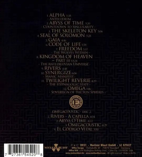Epica Omega 2cd Deluxe Edition 2021 Metal Jukebox