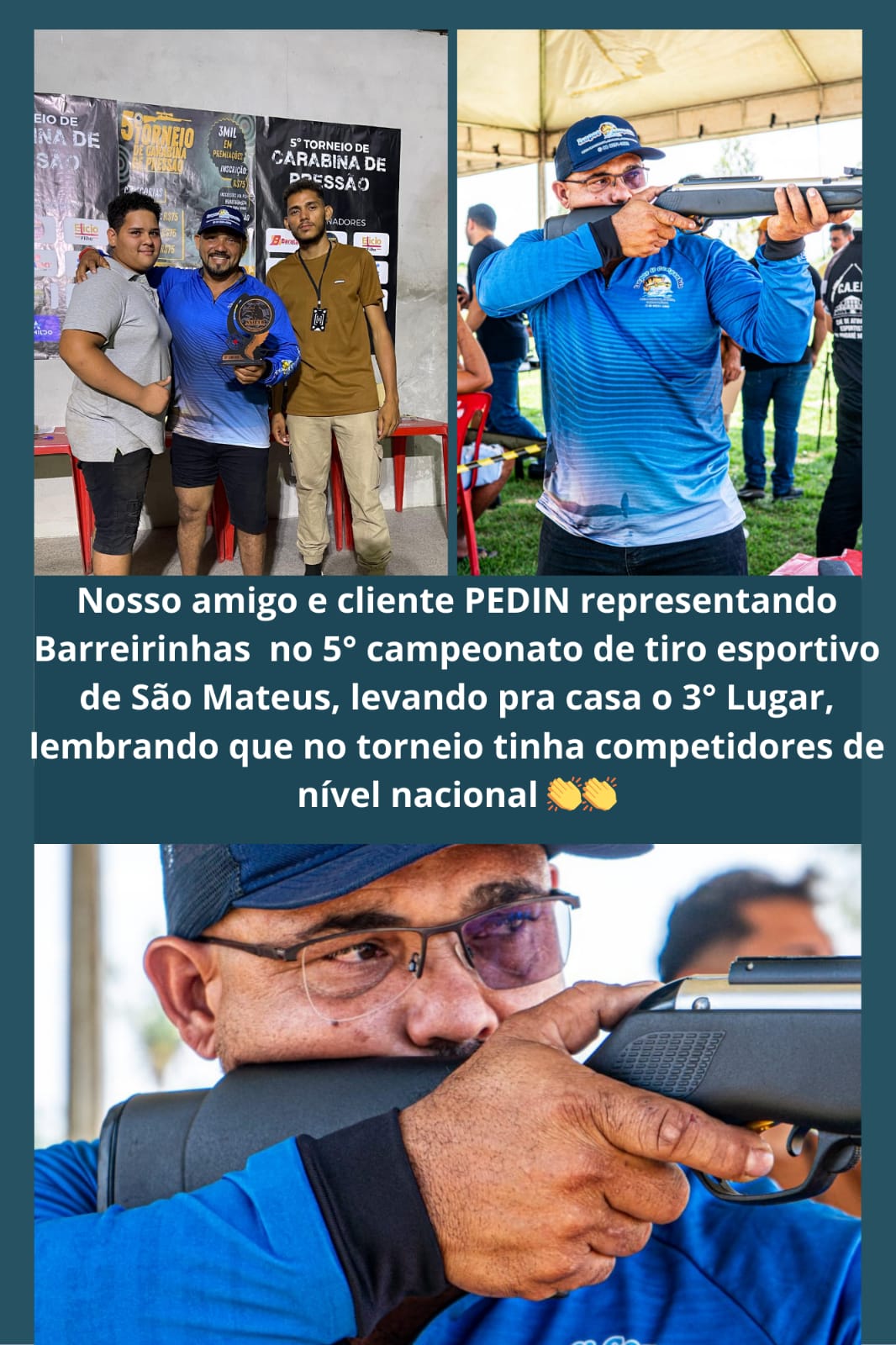 Atleta de Barreirinhas conquista 3º lugar em campeonato nacional de tiro esportivo em São Mateus