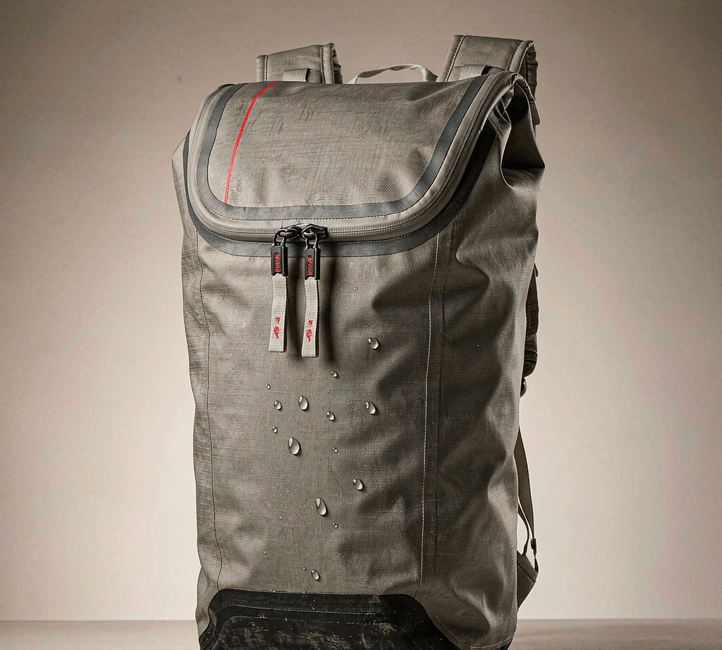 Storm flap covering a bag zipper