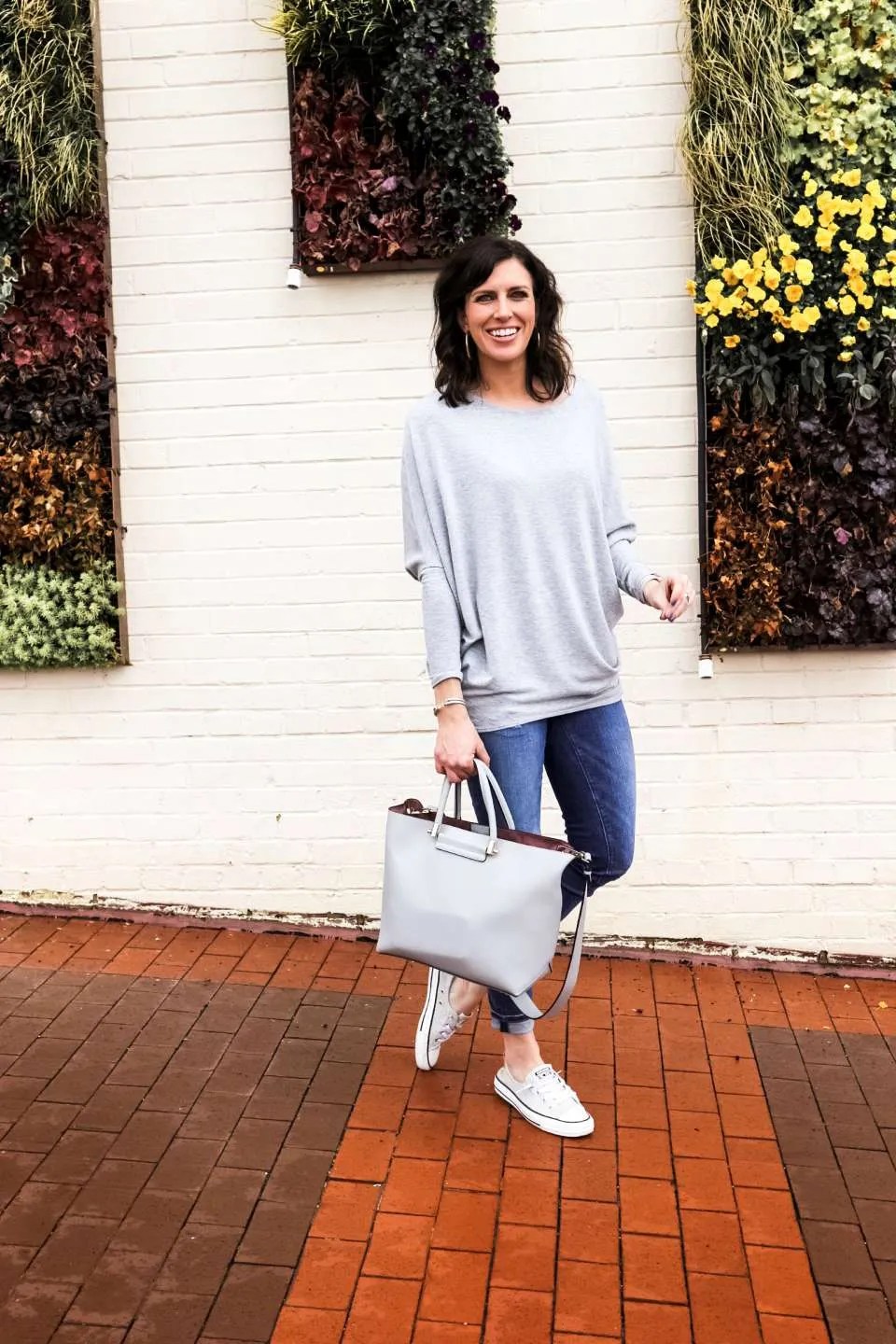 My Favorite Gray Tops for Weekend Wear - I'm Fixin' To - @mbg0112