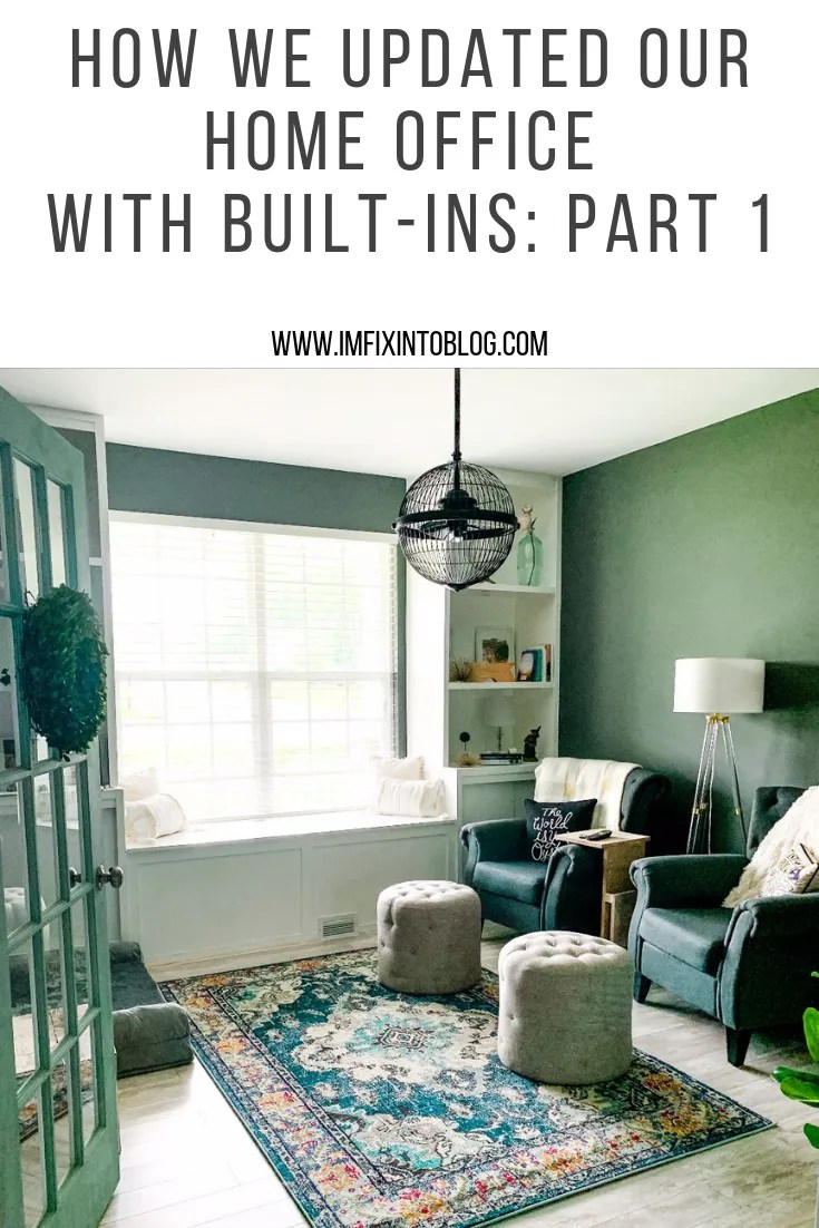 How to Update your Home Office with Home Office Built-Ins featured by top US life and style blog, I'm Fixin' To