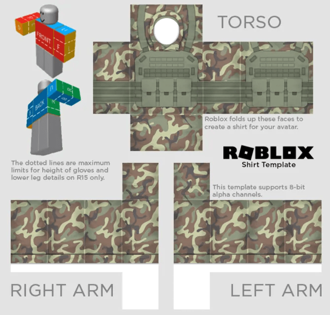 Free Camouflage Outfit With Vest V 2 Roblox Military Clothing Roblox
