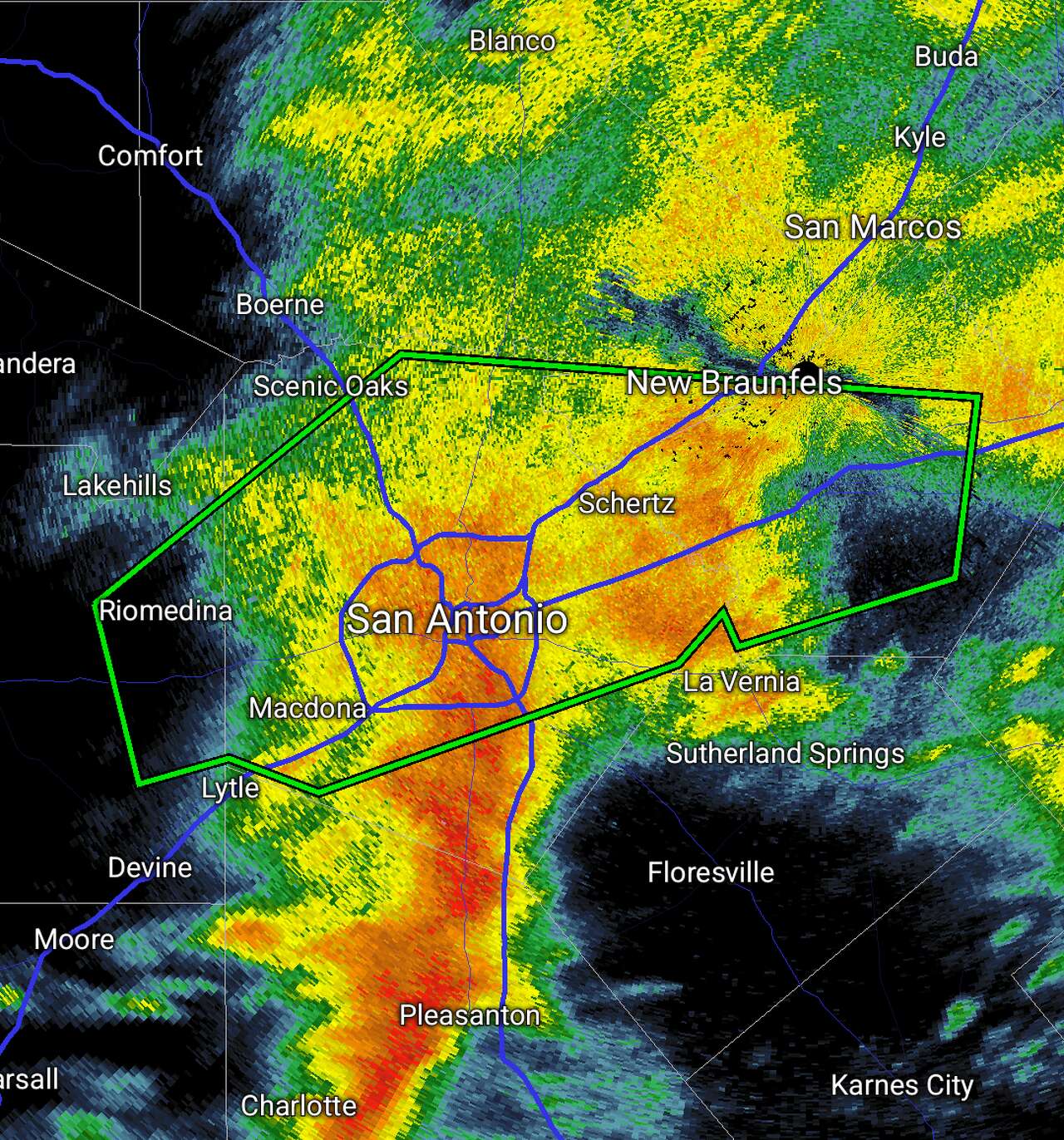 Flash Flood Warning In San Antonio Extended Until P M More Heavy.