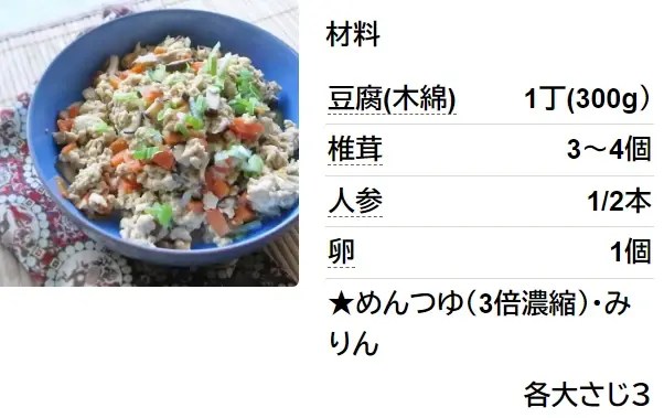 シンプルな炒り豆腐
