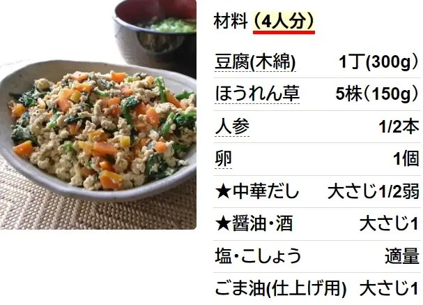 たまには甘くない炒り豆腐を！