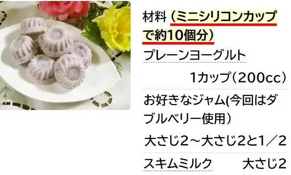 ヨーグルトとジャムのミルキーアイス♡
