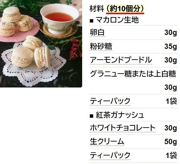 とろける紅茶ガナッシュの♡紅茶マカロン