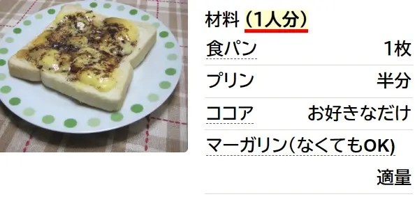 簡単美味♡プリンココアトースト