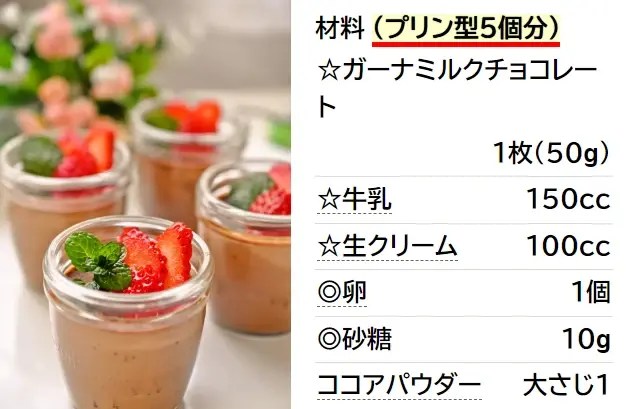 大好きなあの人に♡生チョコプリン♫