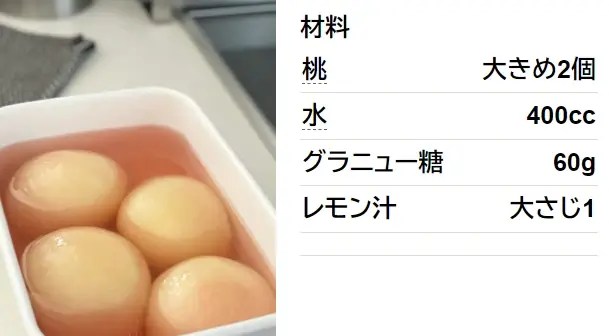 何度も食べたい♡桃のコンポート
