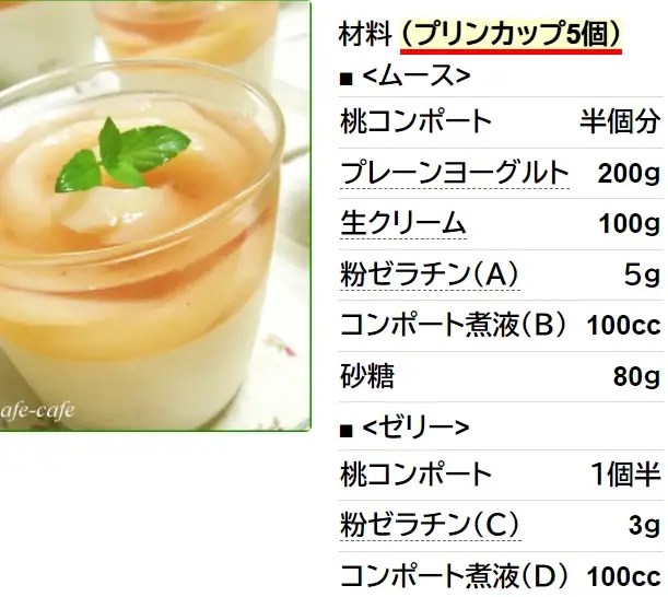 桃のヨーグルトムース