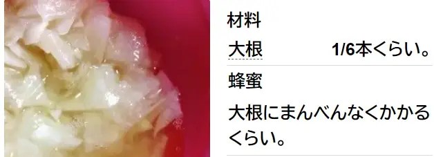 咳が止まった‼蜂蜜大根シロップ☆