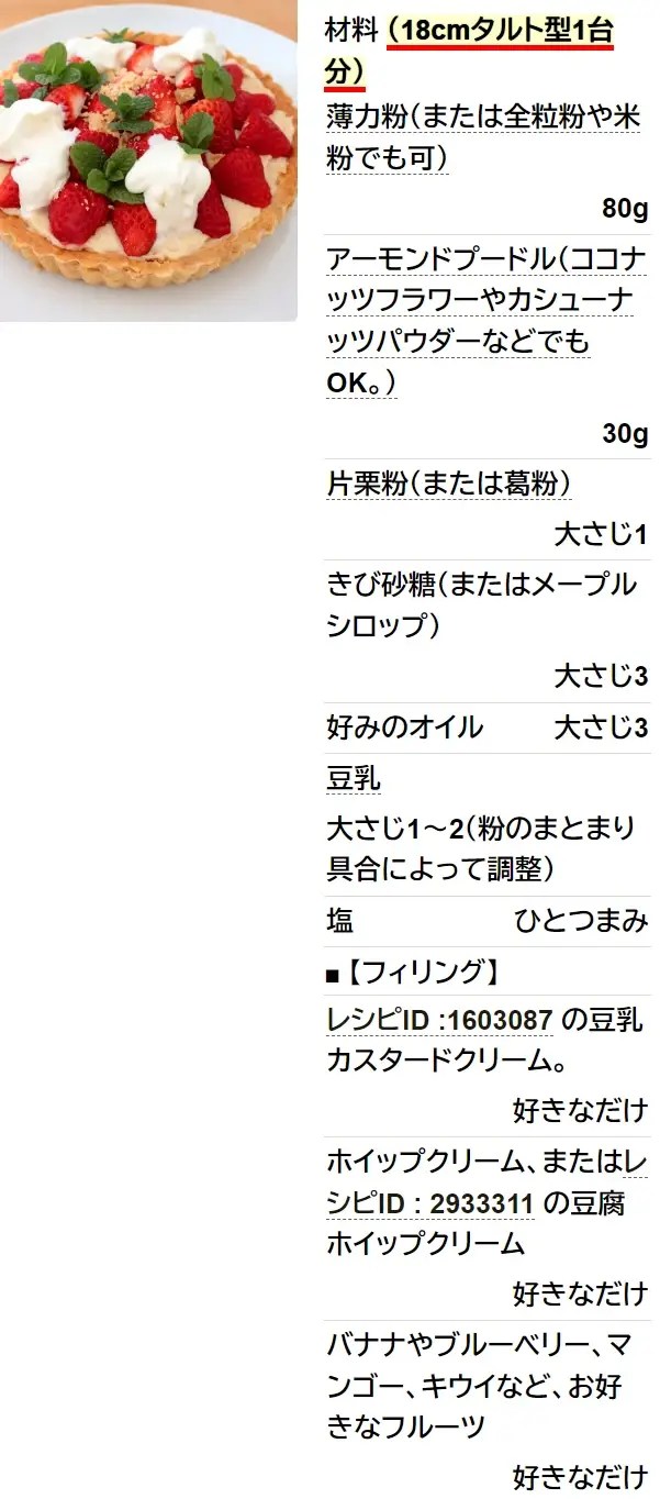 卵もバターもなし。手の平で作るタルト生地