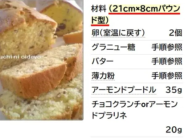 ナッツ＆チョコ風味☆私のカトルカール