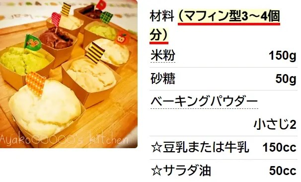 卵・小麦不使用☆ふんわり米粉マフィン