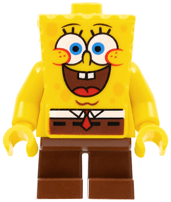 Average rating4out of 5 stars. Bricklink Minifigure Bob028 Lego Spongebob Large Grin And Black Eyebrows Spongebob Squarepants Bricklink Reference Catalog