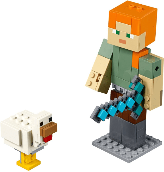 Bricklink Set 21149 1 Lego Minecraft Alex Bigfig With Chicken Minecraft Bigfig Series 1 Bricklink Reference Catalog