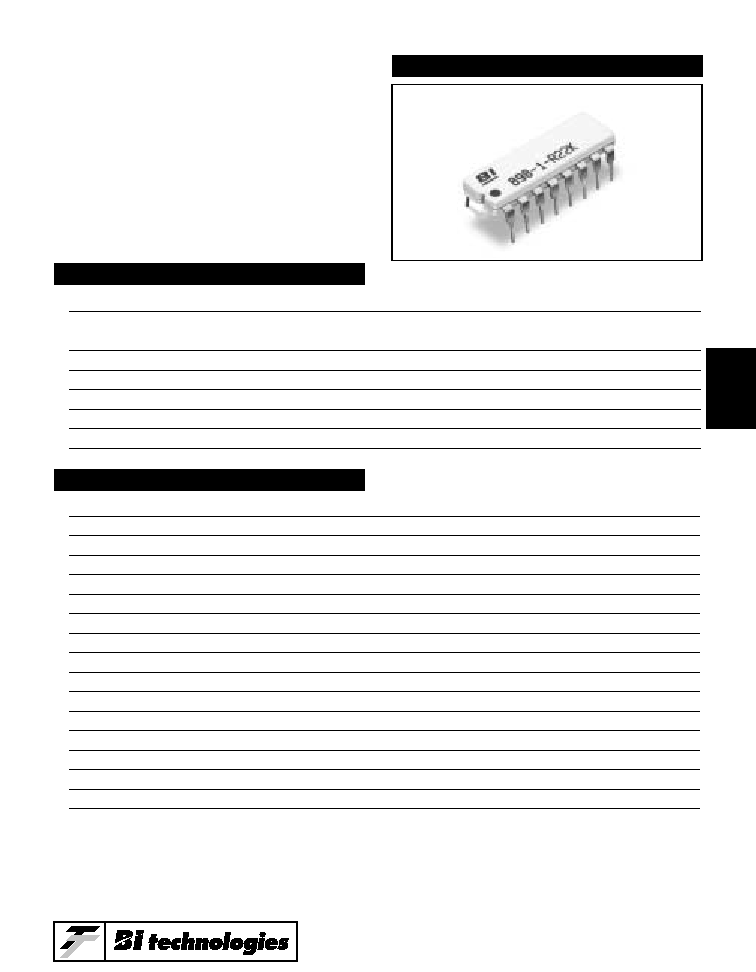 898 3 Xxxx Bi Tech Dual In Line Thick Film Resistor