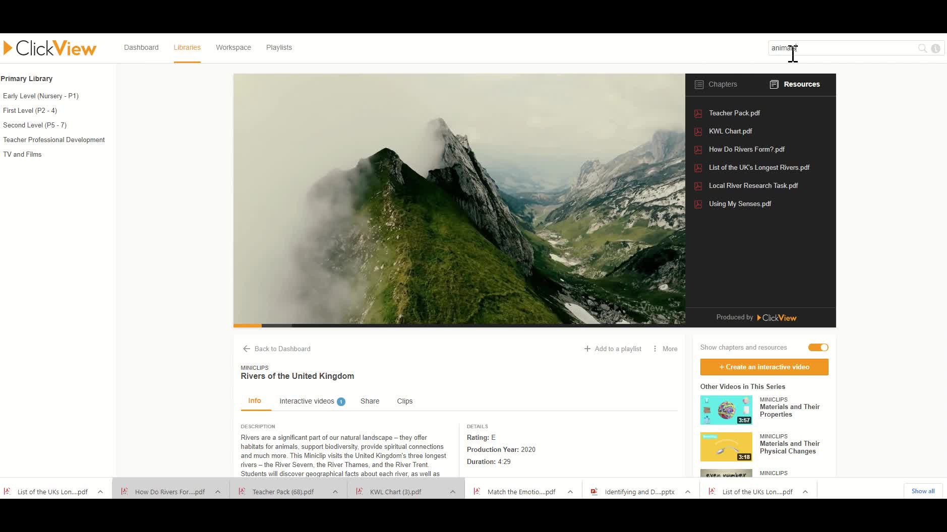 Videos With Resources To Use In Class Short Clickview